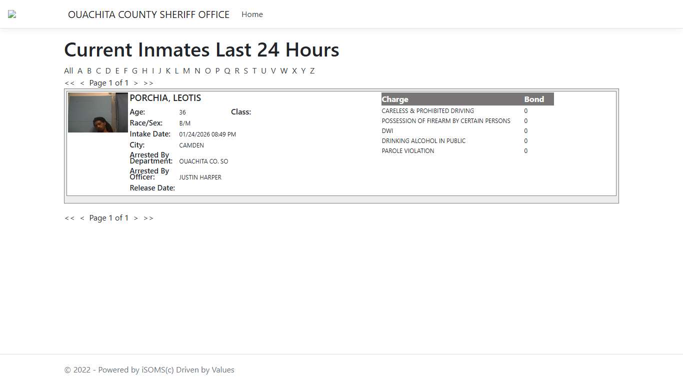 Inmates - ISOMS Portal